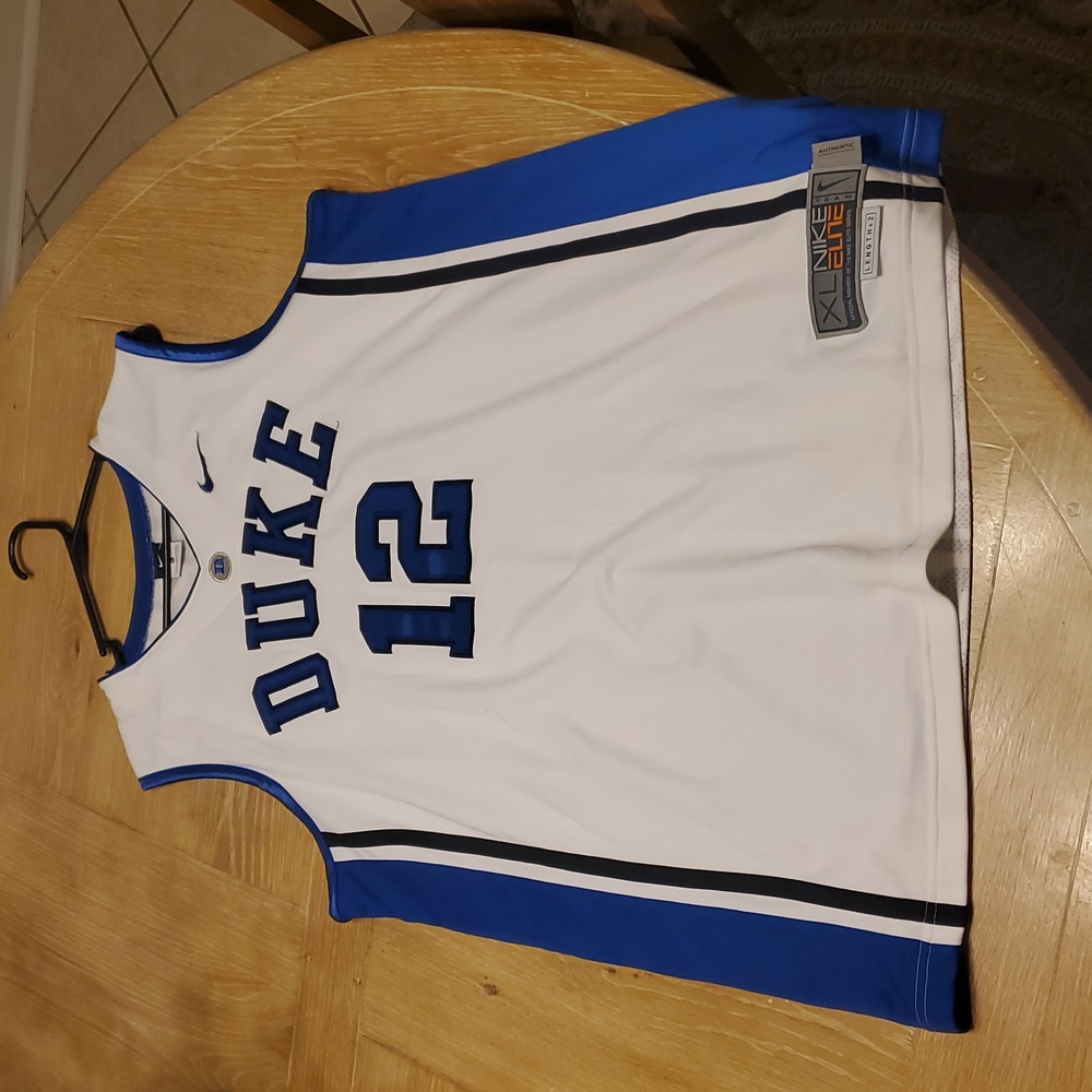 Duke University Blue Devils Elitr Drifit XL Lengthx2(tall) Jersey - Stitched